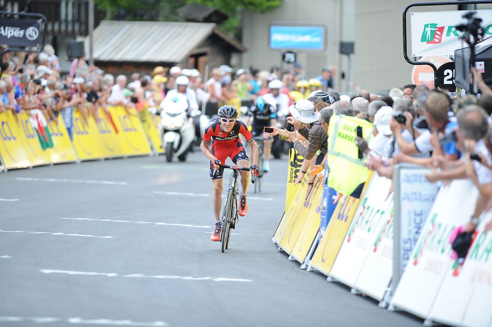 BMC's Tejay van Garderen races to the finish of stage 5.