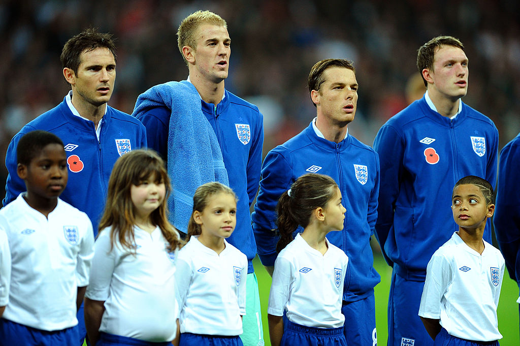 Joe Hart lines up for England