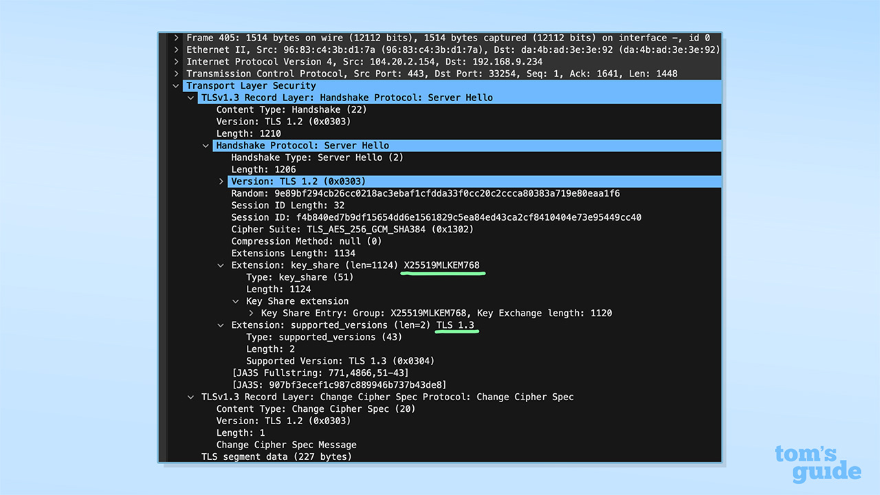 Windscribe screenshot showing post-quantum encryption in action