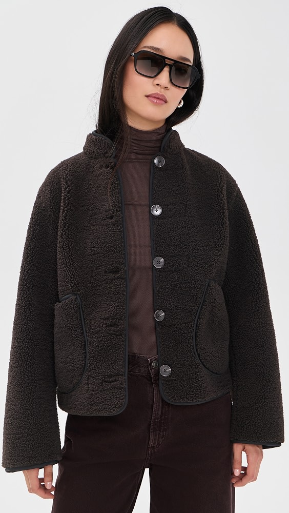 Theodora Faux Fur Jacket - Brown