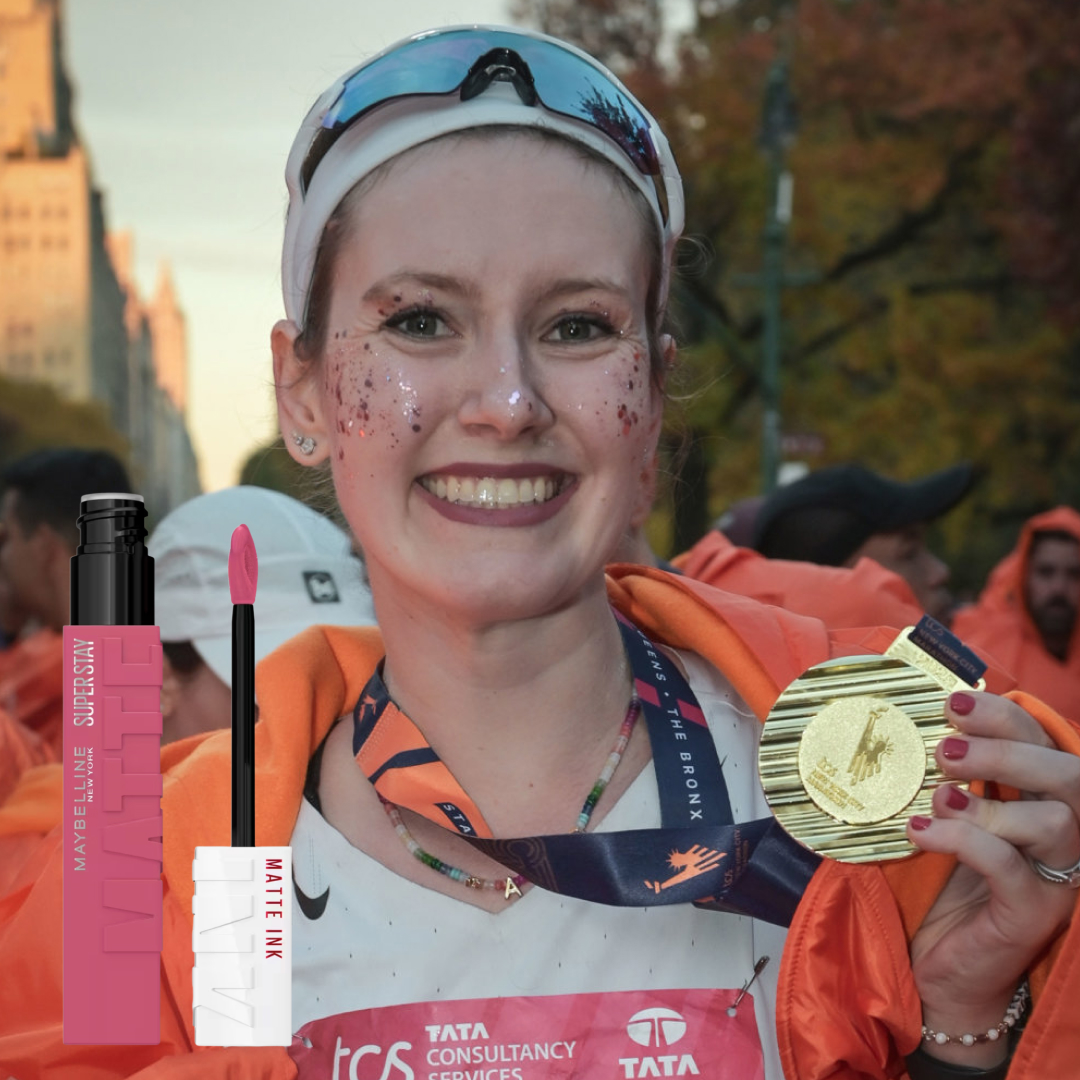 Halie LeSavage wearing her marathon proof makeup routine