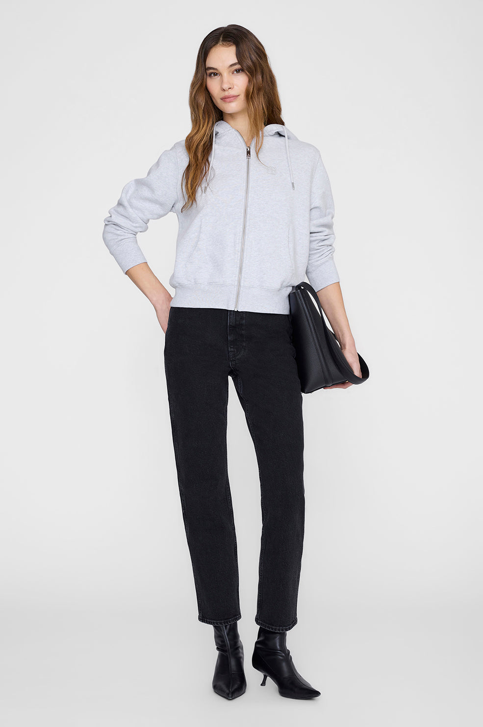 Casper Zip Up Bing - Grey Melange