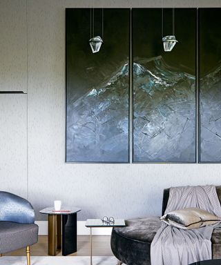 Living room art with large wall art