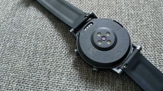 The back of the TicWatch E3, showing optical sensors