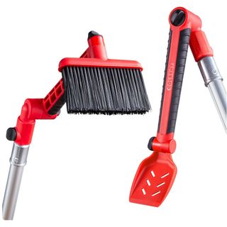 A red and black gutter cleaning kit