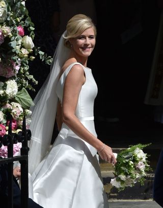 Bride at the wedding of Declan Donnelly and Ali Astall in Newcastle.