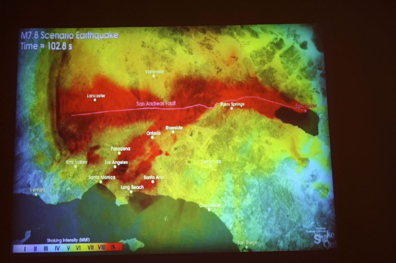 The USGS maps out how a 7.8 earthquake would hit Southern California 