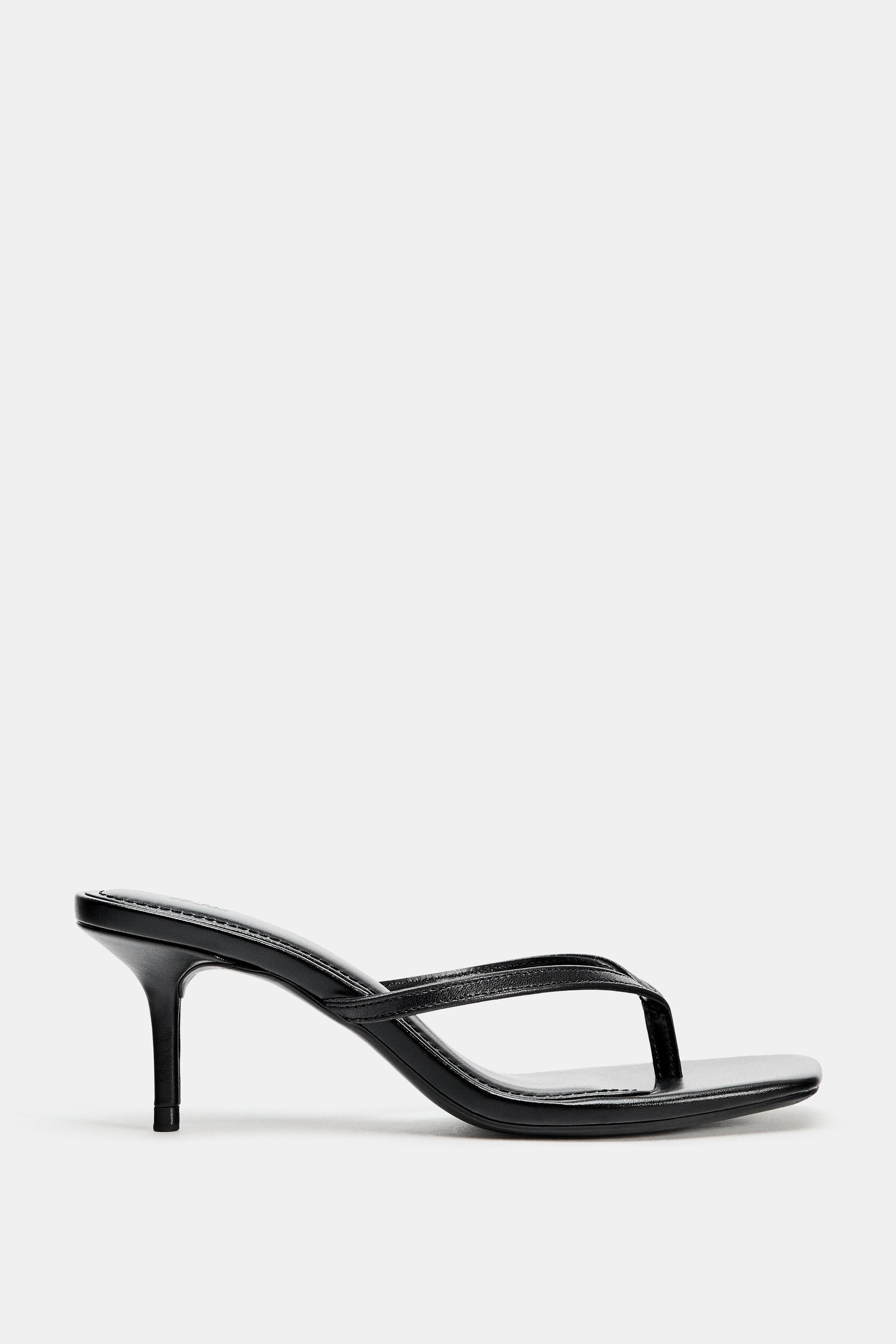 Leather Strappy Heel Sandals