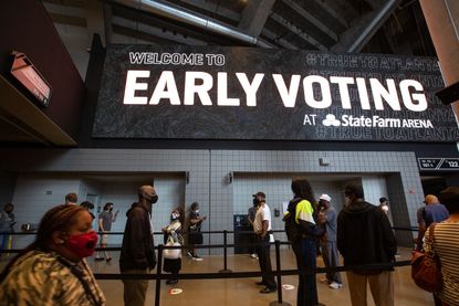 Early voting at State Farm Arena in Atlanta
