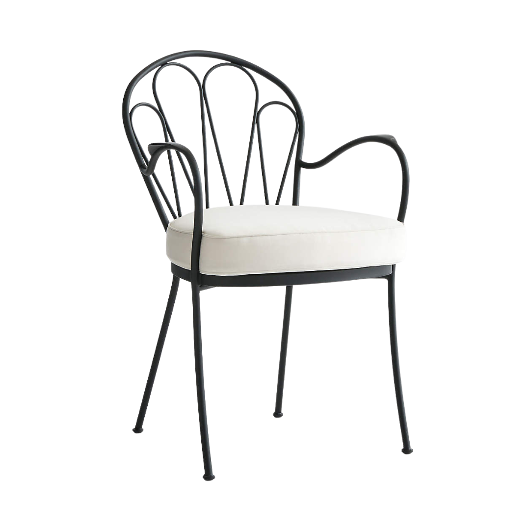 Galleria Metal Outdoor Dining Armchair With Cushion