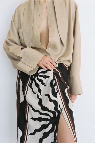 Matteau + Printed Silk-Georgette Pareo