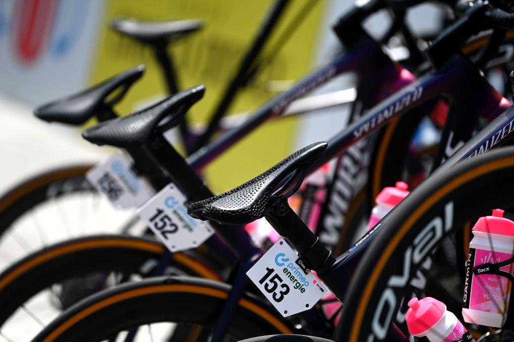 Specialized bikes lines up before race