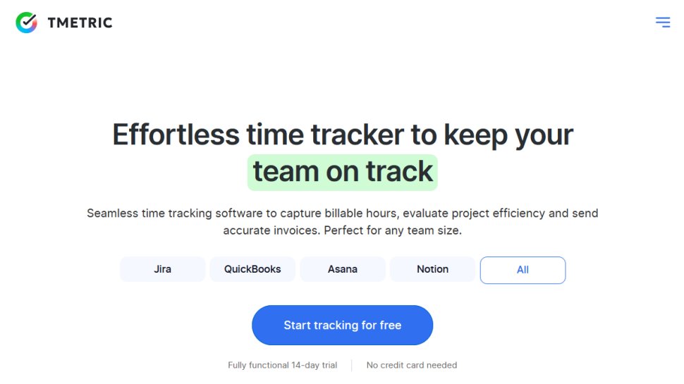 Tmetric website screenshot (March 2026).