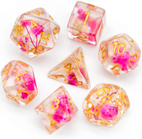 Polyhedral Dice Set Filled with Flowers: was $14 now $11