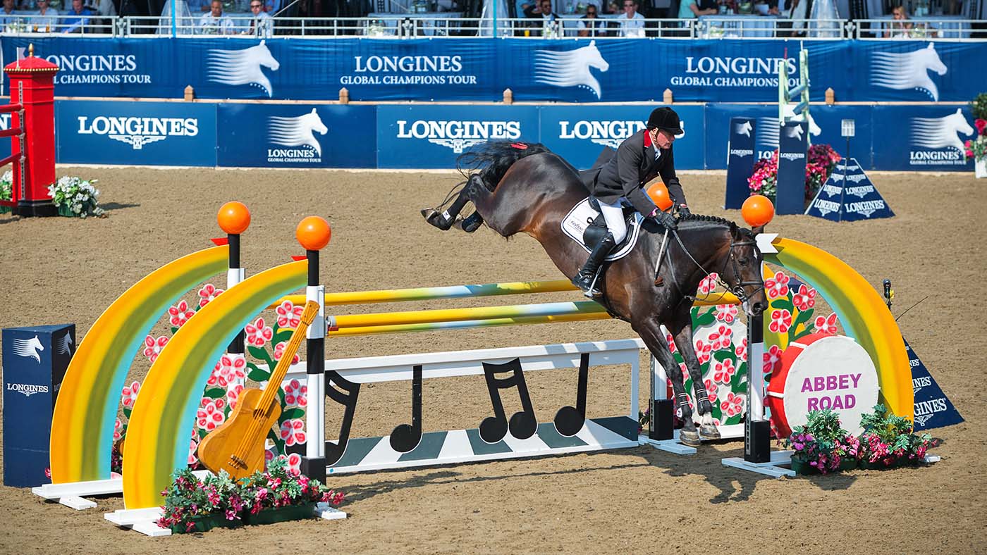 John Whitaker (GBR)riding Argento - O1 CSI5* - Longines Global Champions Tour London 2013 - International Quarter, Stratford, London, United Kingdom - 06 June 2013 FREE REUSE BUT WE DONT OWN THE IMAGESGCT London 2013