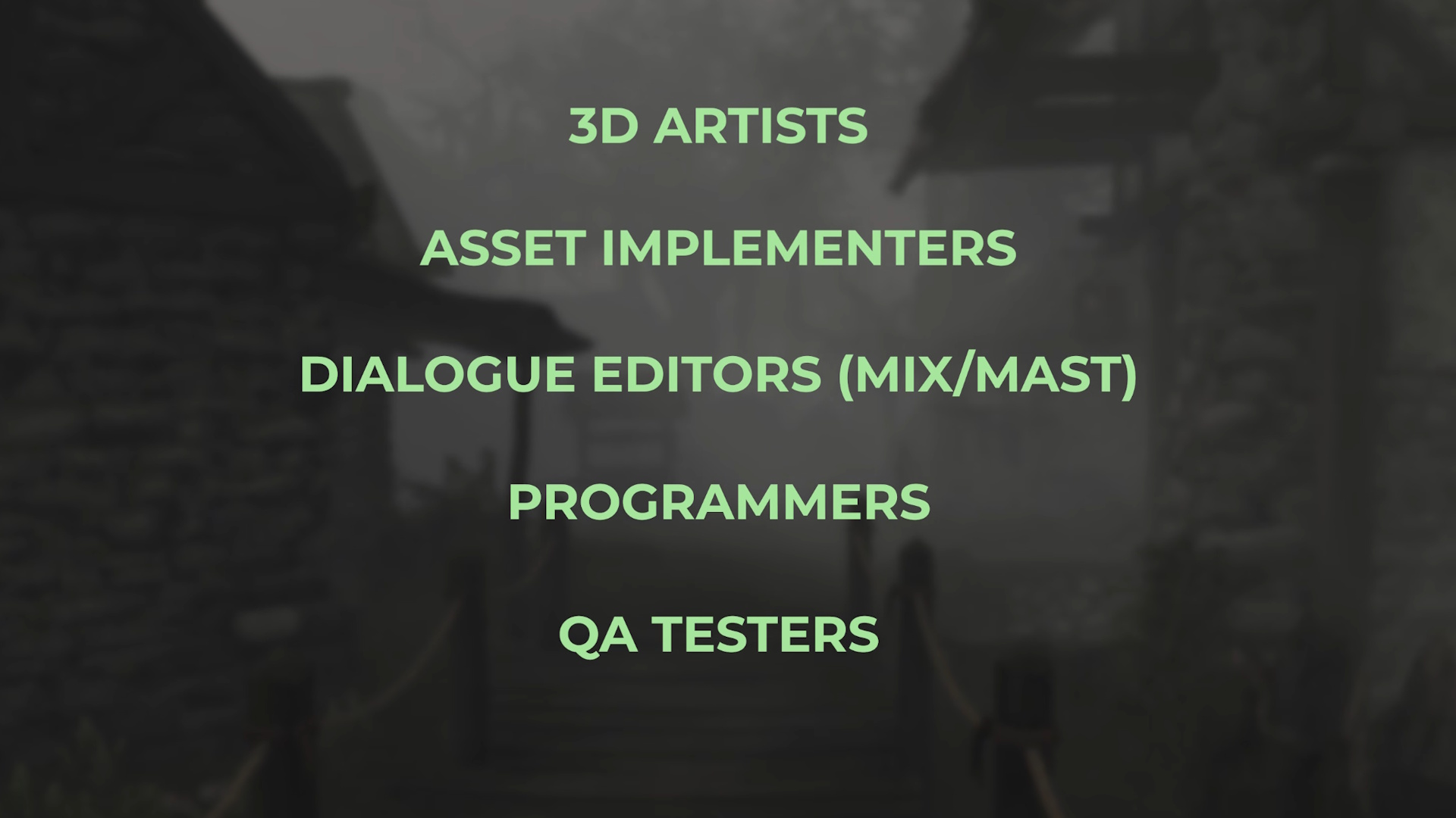 Skywind help wanted as of May 2026: 3D Artists, Asset Implementation, Dialogue Editors, Programmers, QA Testers
