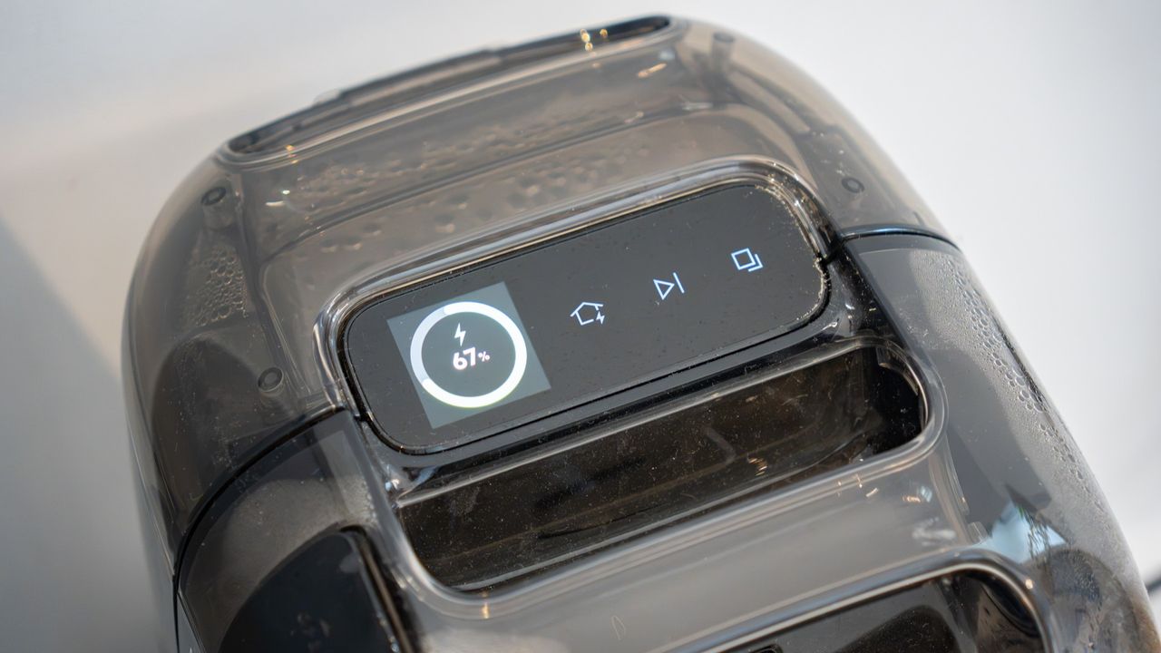 Eufy Omni S2 robot vacuum dock control panel
