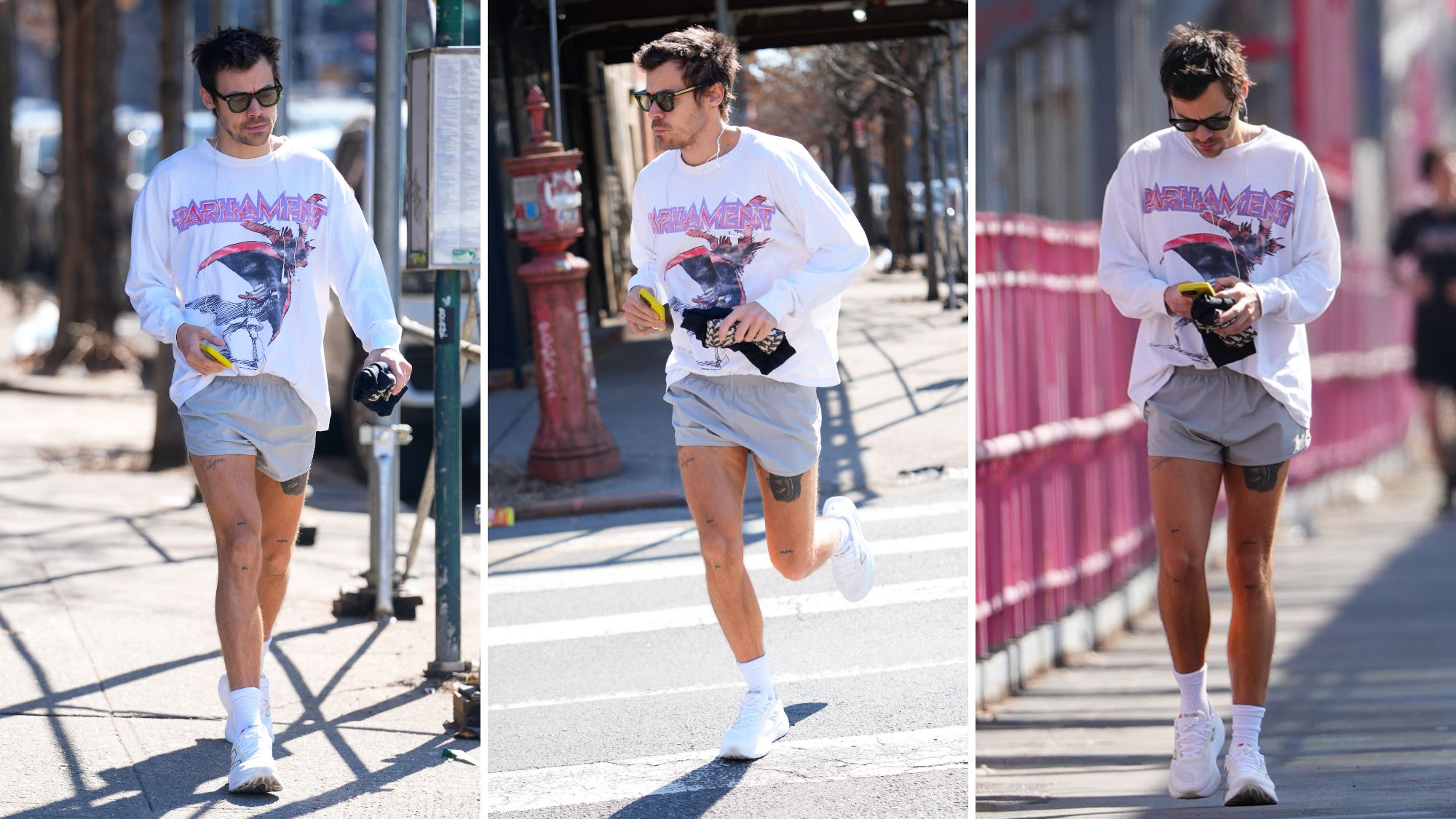 harry styles running in new york 