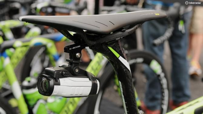 Garmin Virb camera and K-Edge mount on Elia Viviani's bike