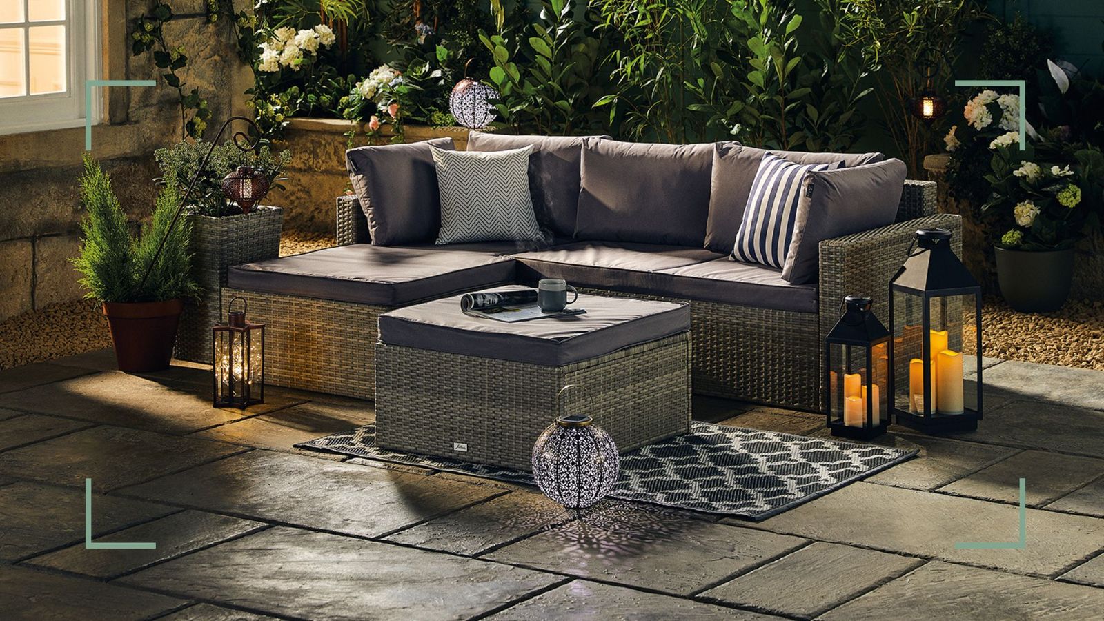 The Aldi Rattan Corner Sofa returns next week set a reminder Woman