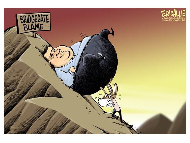 Political cartoon Chris Christie scandal