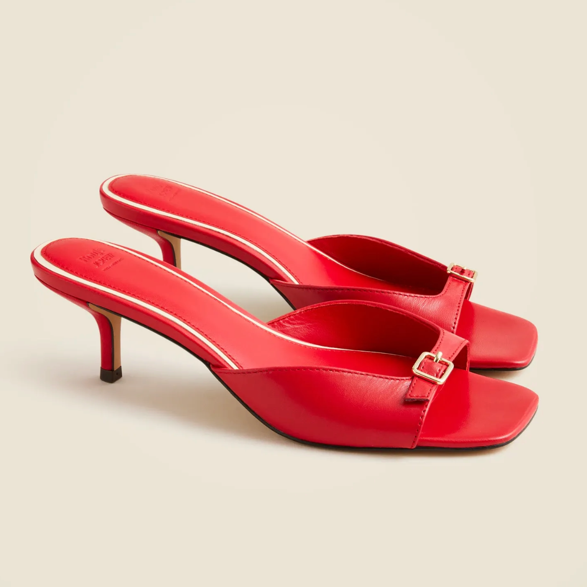 Rouje X J.crew Jolie Square-Toe Heels