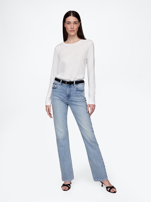 High Rise &amp;rsquo;90s Slim Straight Jeans