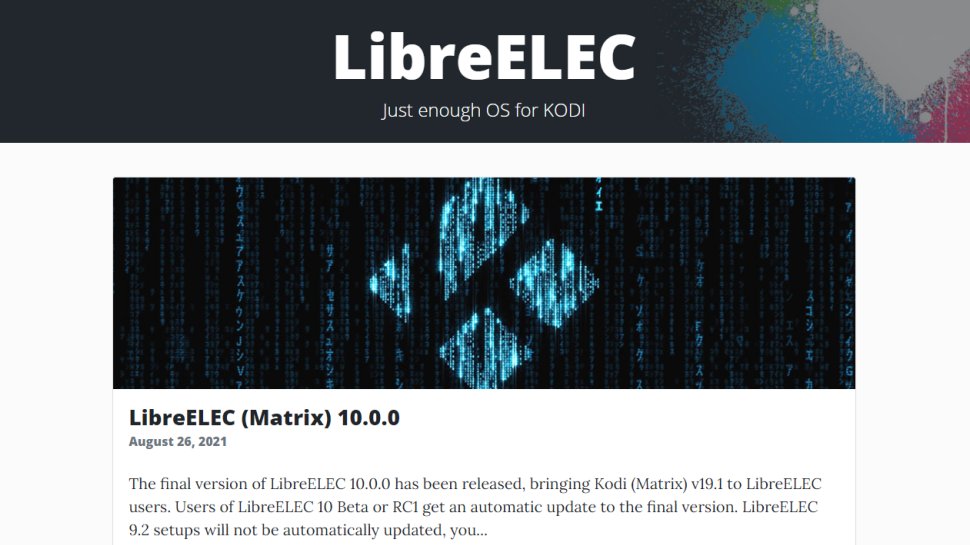 Website screenshot for LibreELEC