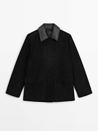 Suede Cape-Style Jacket