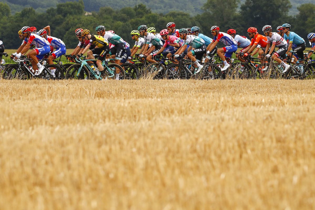 The break on stage 12 of the Tour de France