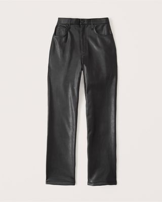 Curve Love Vegan Leather 90s Straight Pant