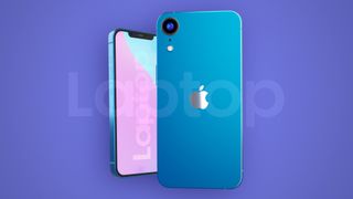 iPhone SE 4 in Blue renders by LaptopMag.com
