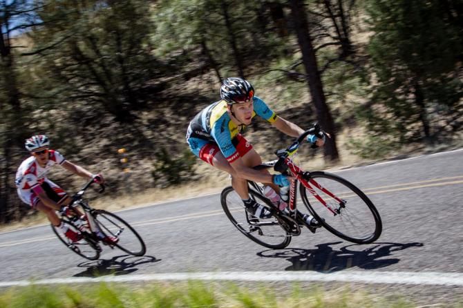 Rob Britton (Smartstop) descends in the break