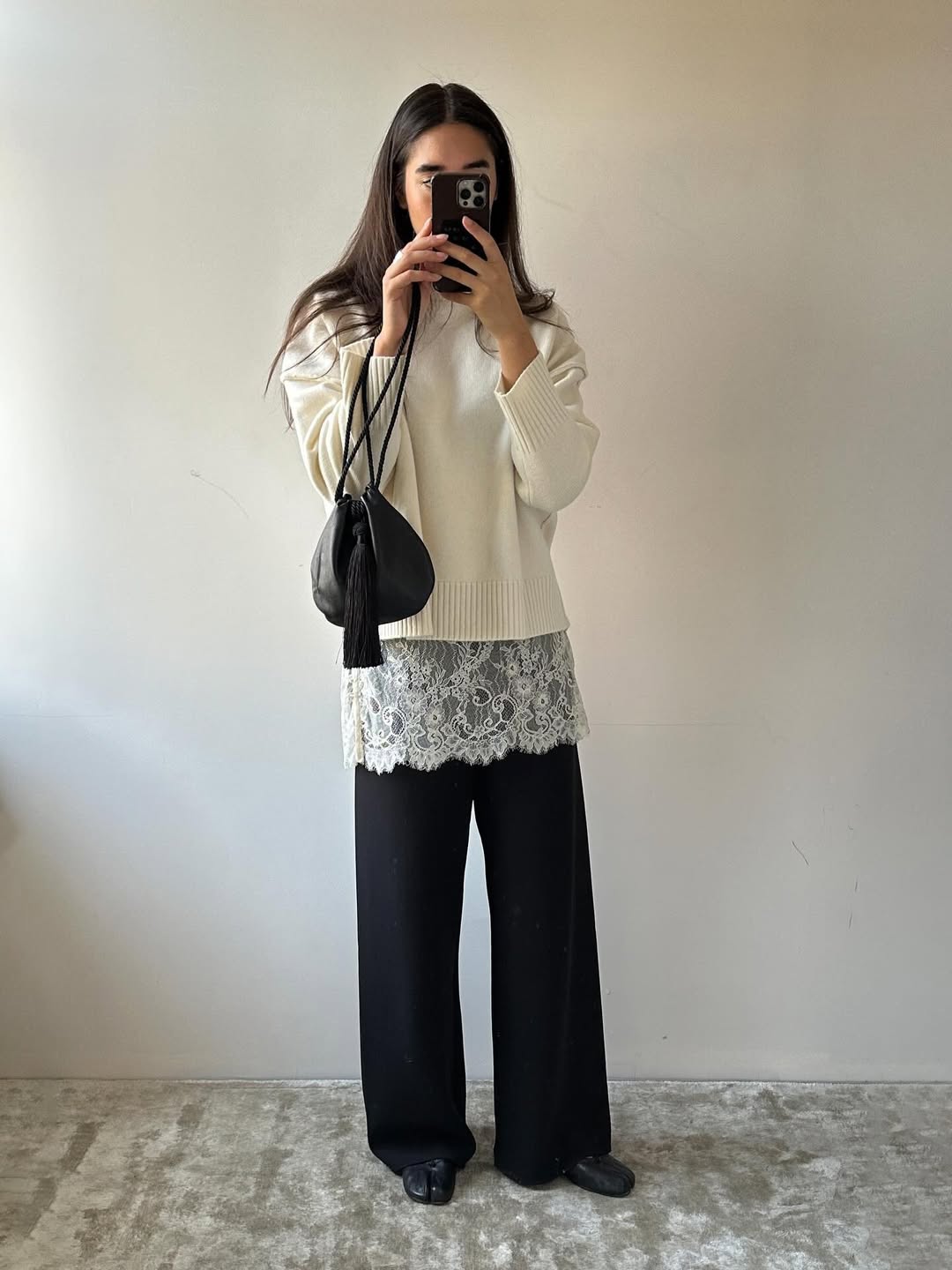 Selena Mual wearing the Almada Label Bea Pants