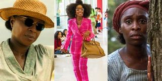 A trio of stills from movies directed by black woman.