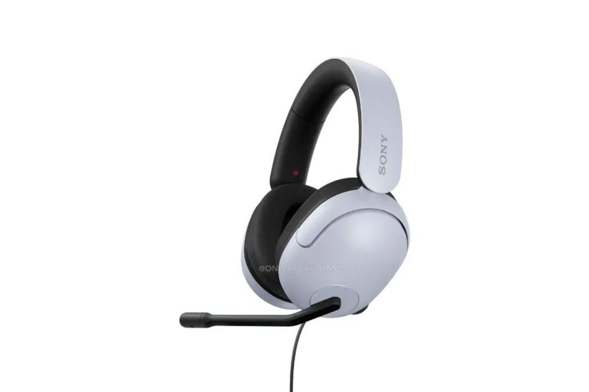Sony Inzone H3 product shot. White wired headset on white background