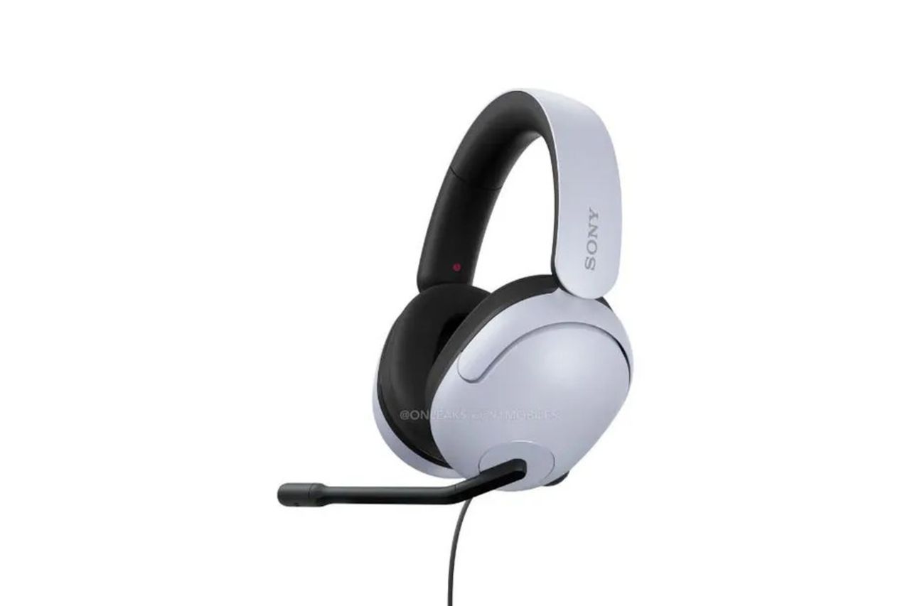 Sony Inzone H3 product shot. White wired headset on white background
