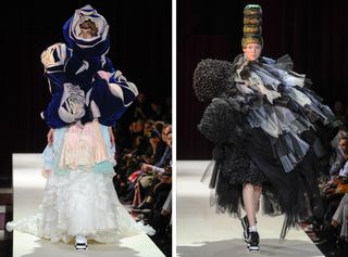 Comme des Garçons: features many layers, ruffles and textures
