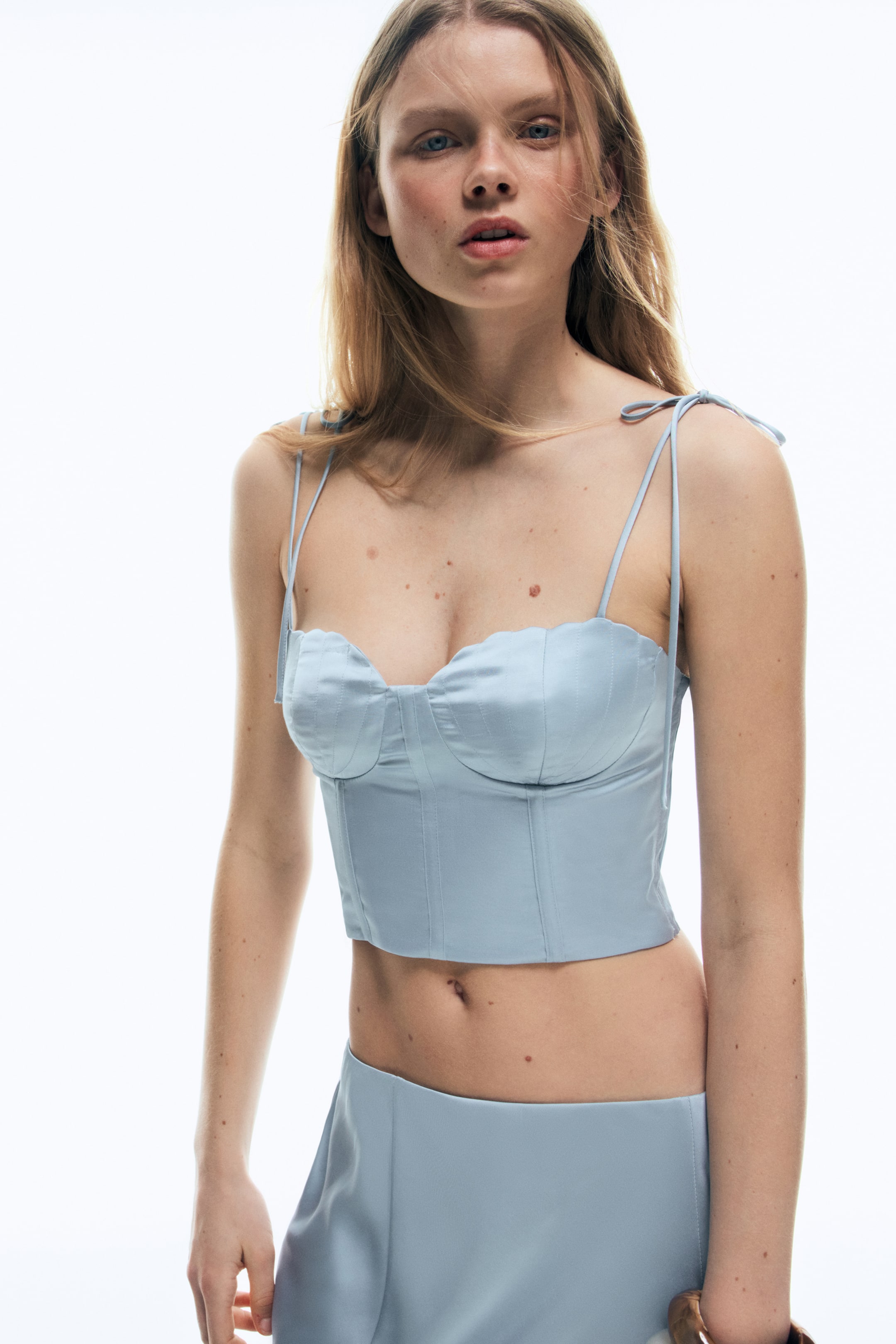 Satin Bustier Top