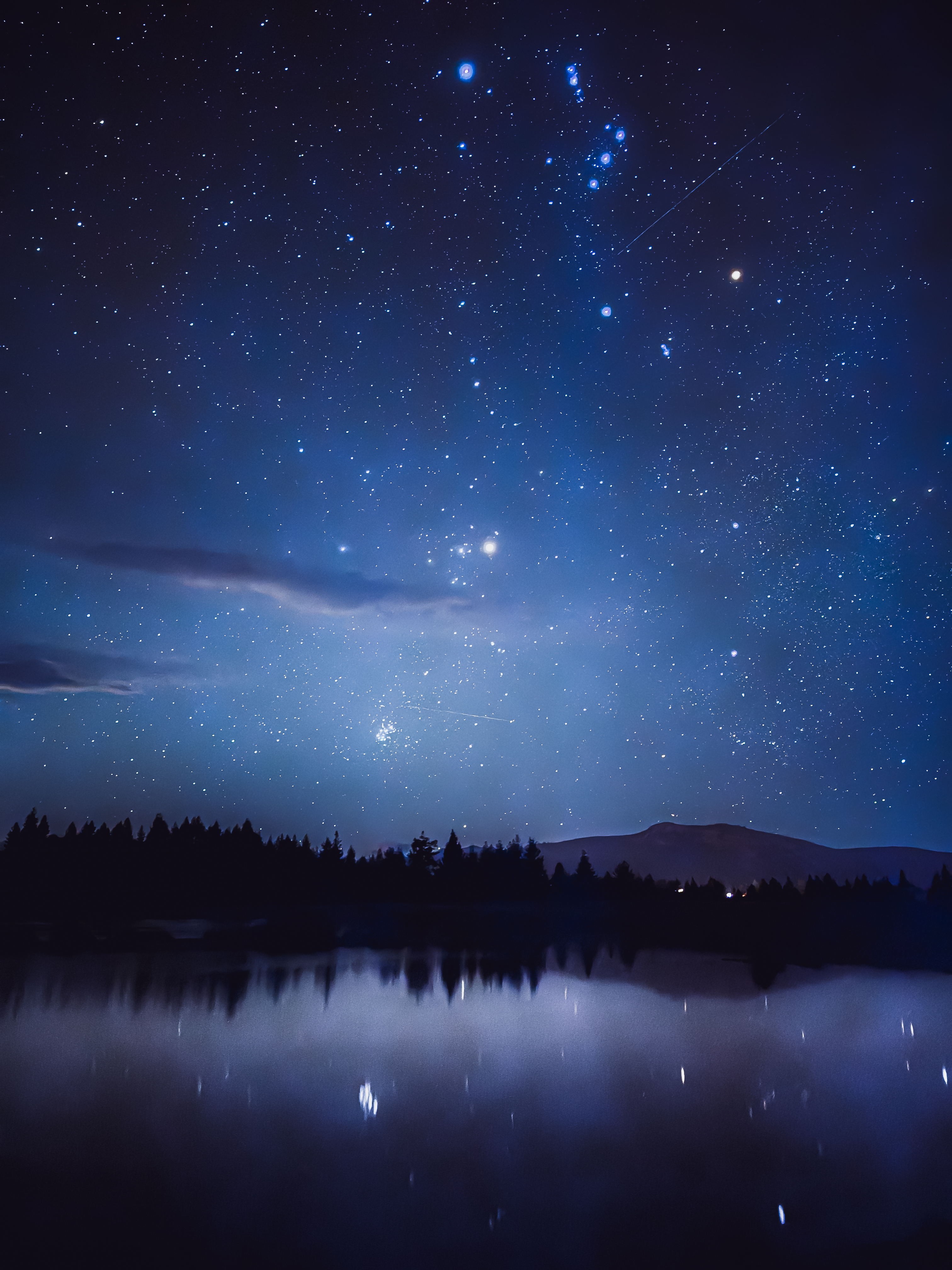 A night sky over Lake Tekapo