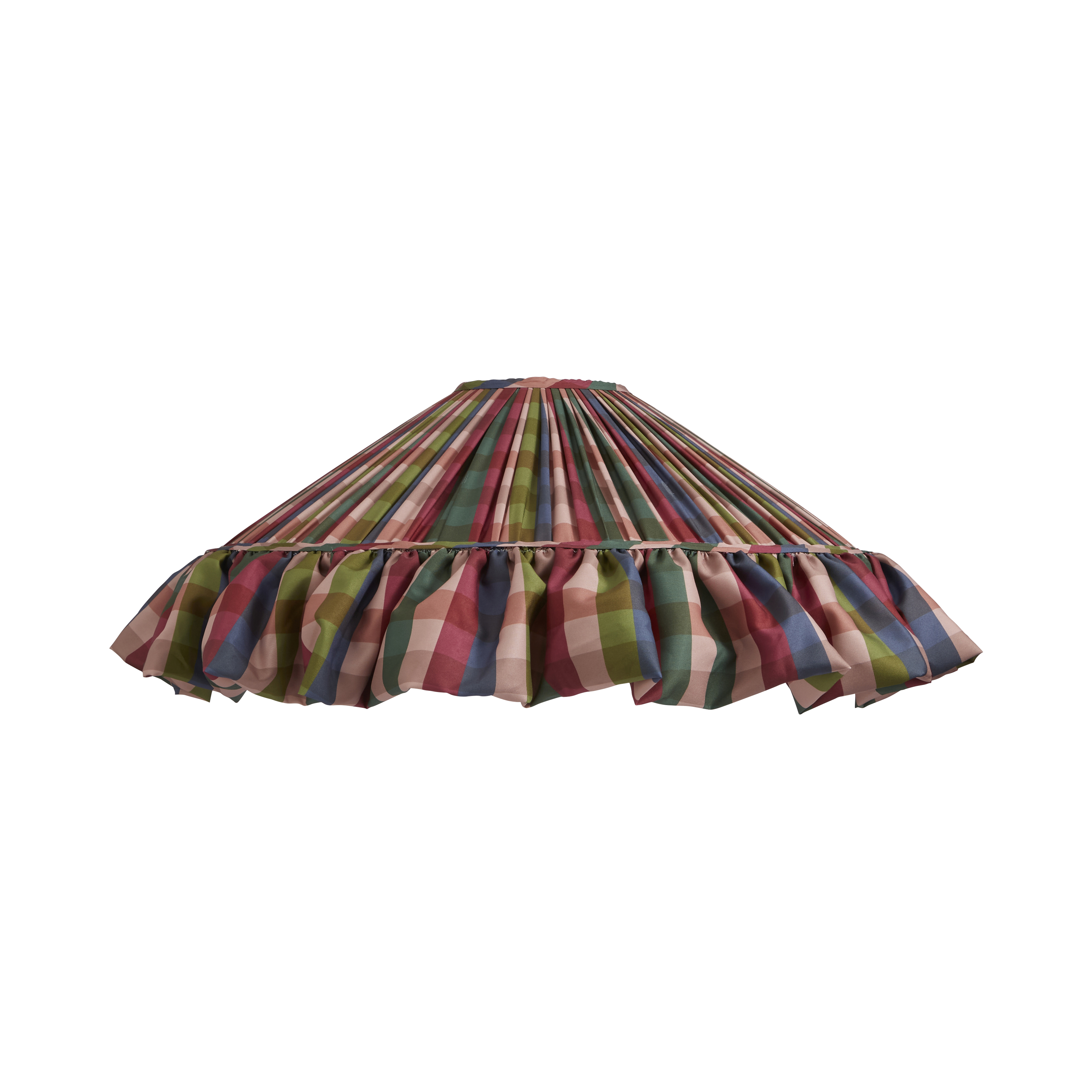 Check Ruffle Easy Fit Lamp Shade