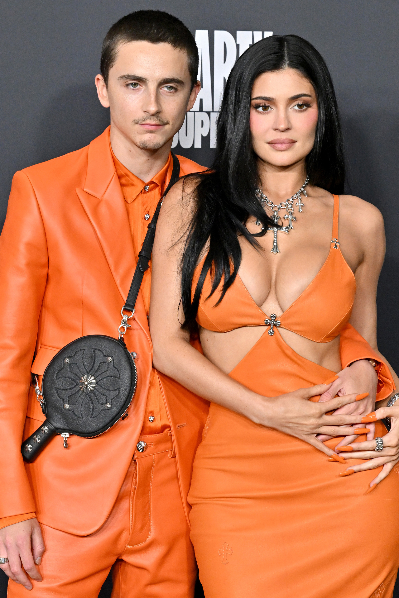 BEVERLY HILLS, CALIFORNIA - DECEMBER 08: Timoth&amp;eacute;e Chalamet and Kylie Jenner attend the Los Angeles Premiere of A24&#039;s &amp;quot;Marty Supreme&amp;quot; at Samuel Goldwyn Theater on December 08, 2025 in Beverly Hills, California.