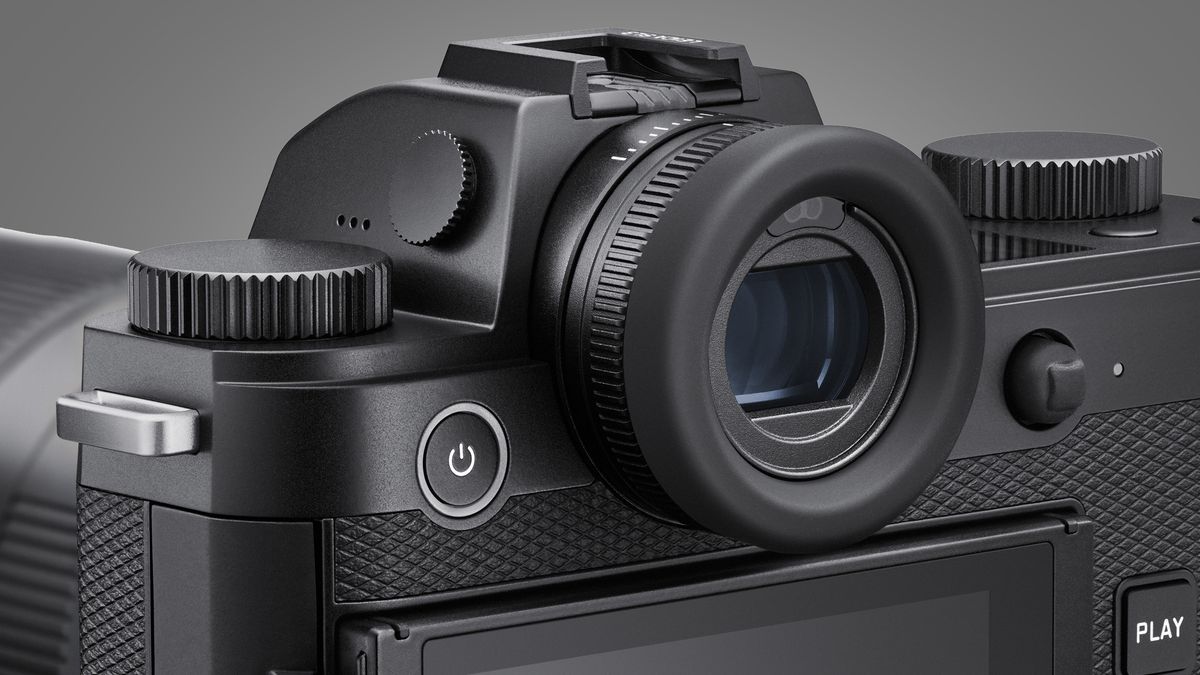 The Leica SL3 camera on a grey background