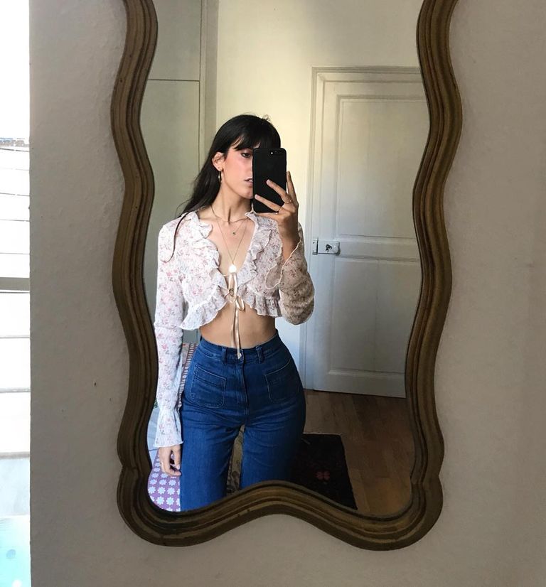 Rosalie Ruffle Front Blouse Off White main image 0