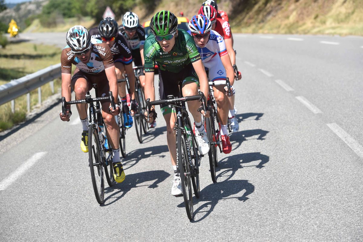 Romain Sicard leads the break