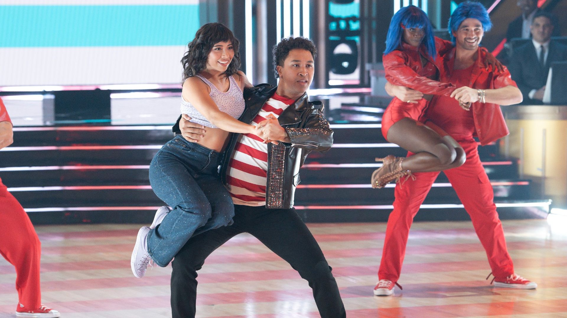 Brandon and Xochitl dancing on DWTS