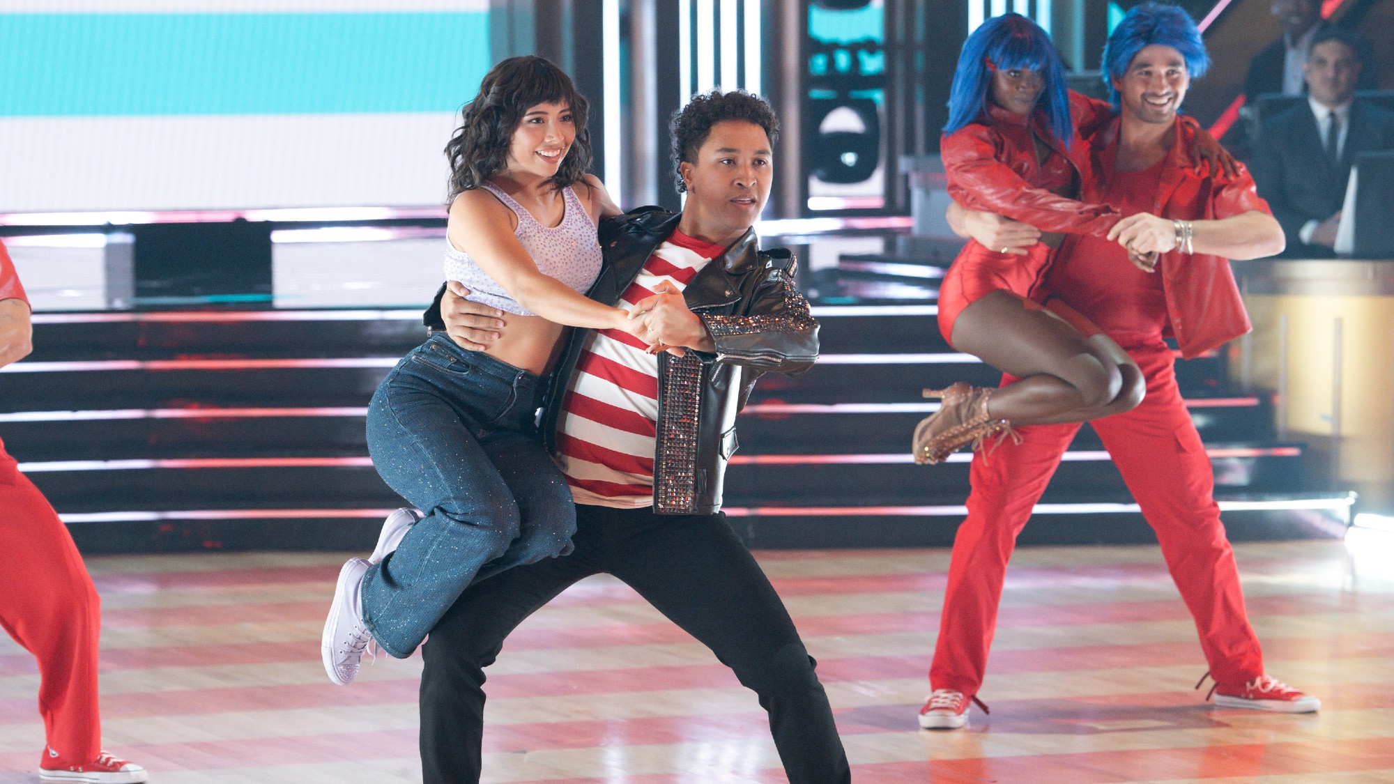 Brandon and Xochitl dancing on DWTS