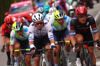 Christophe Laporte and Matteo Trentin lead the breakaway on stage 3 of the Giro d'Italia
