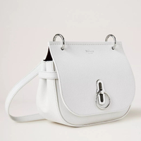 Small Amberley Satchel in White Classic Grain, $1035 | Mulberry