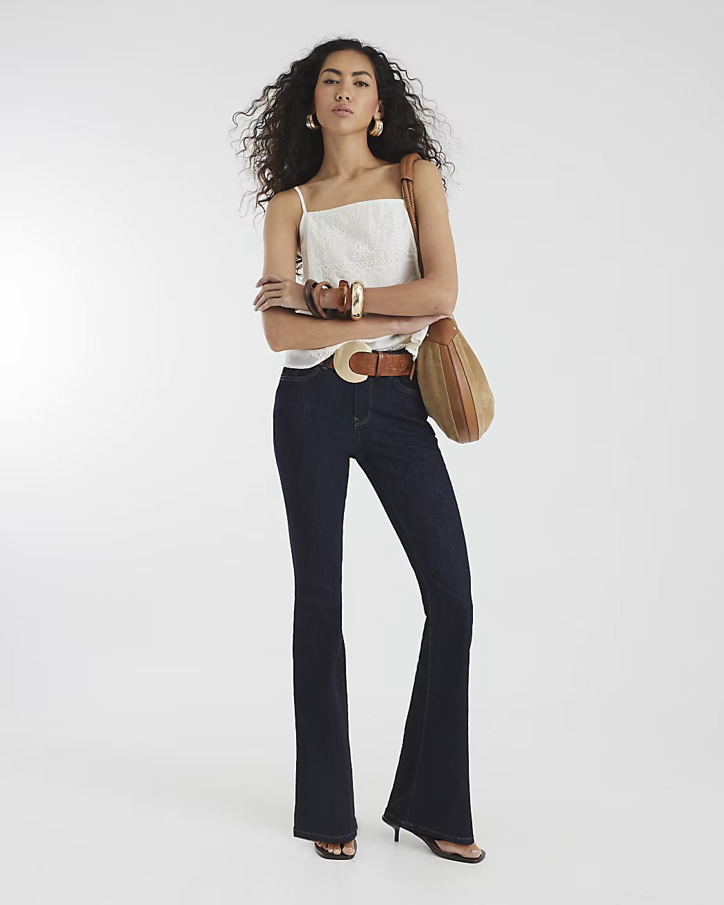 Reese, Indigo Mid-Term Boots Jeans